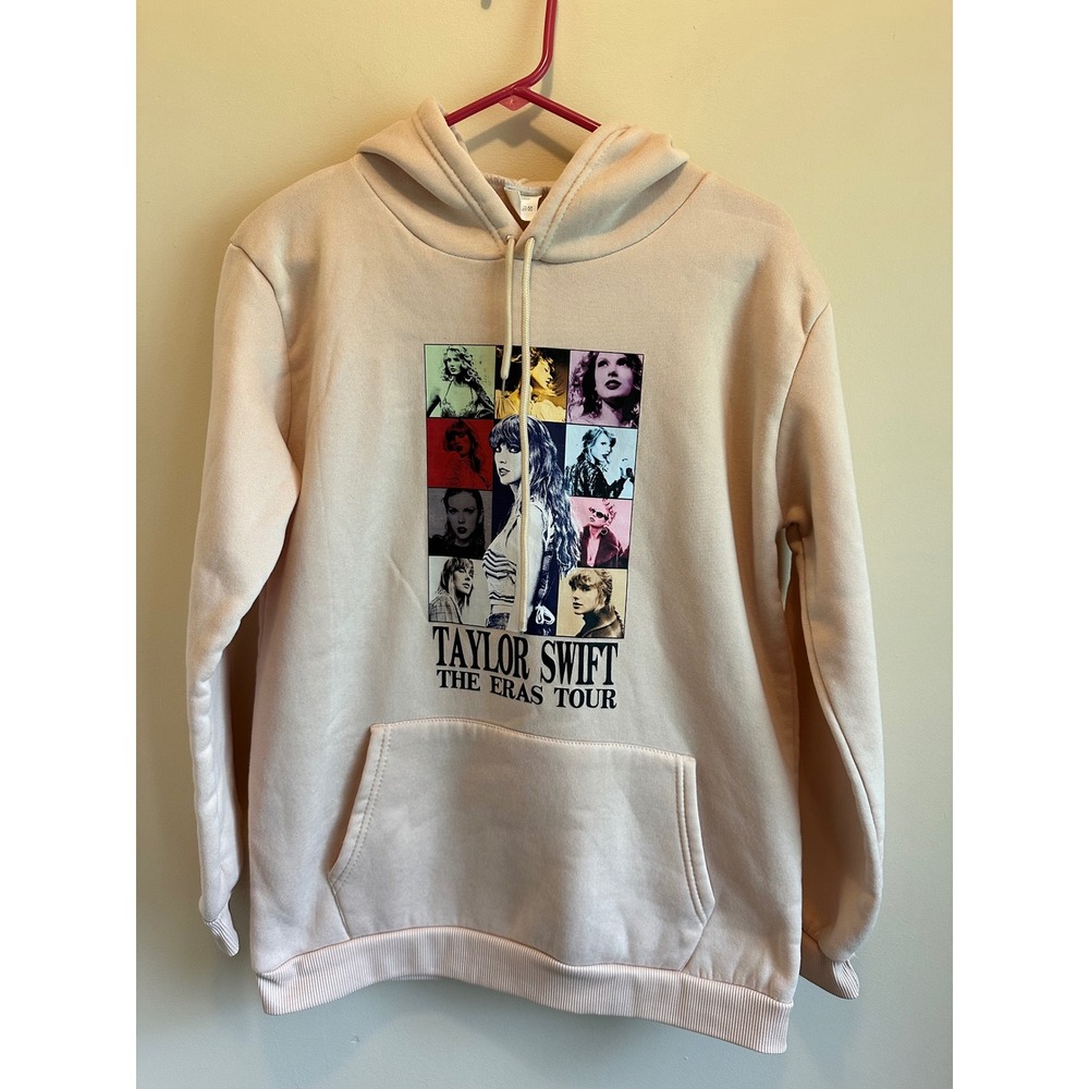Taylor Swift The Eras Tour Hoodie Peach Graphic Concert Sweatshirt Large